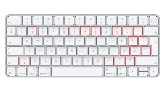 QWERTY D&auml;nisch Tastatur